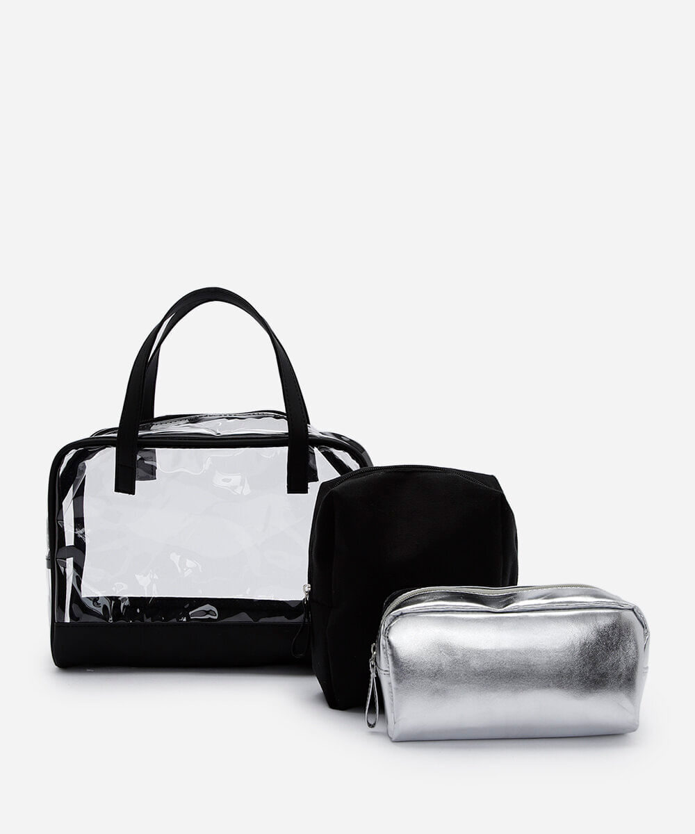 kit de 3 nécessaires preto