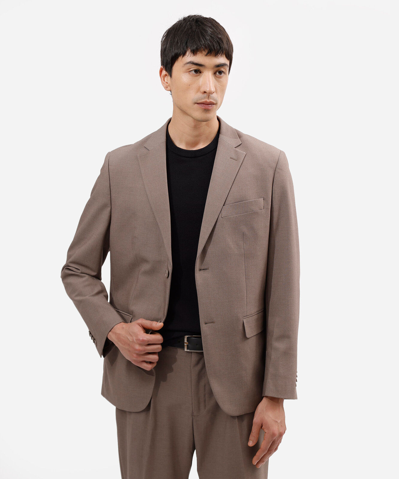 blazer de alfaiataria masculino com lã marrom