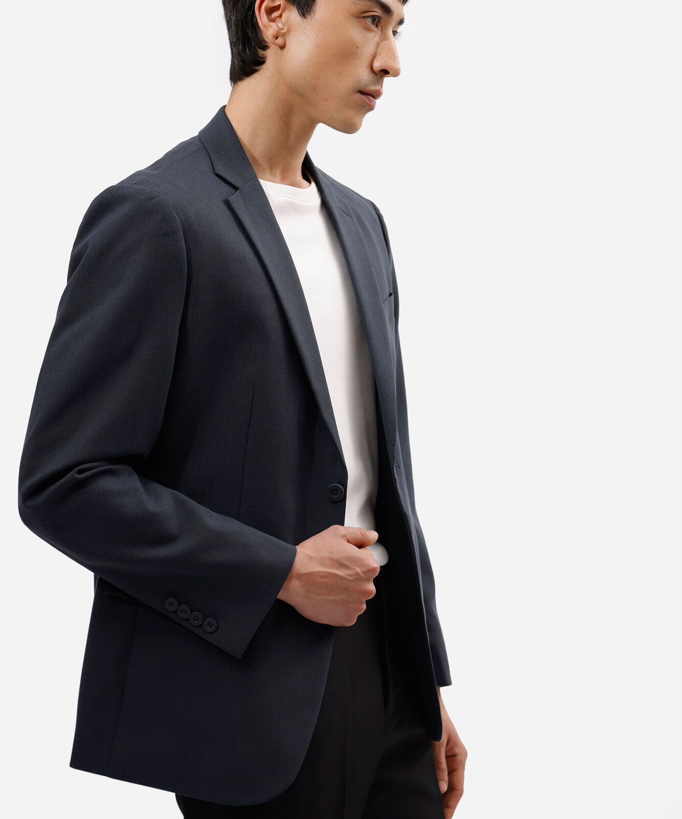 blazer de alfaiataria masculino com bolsos azul