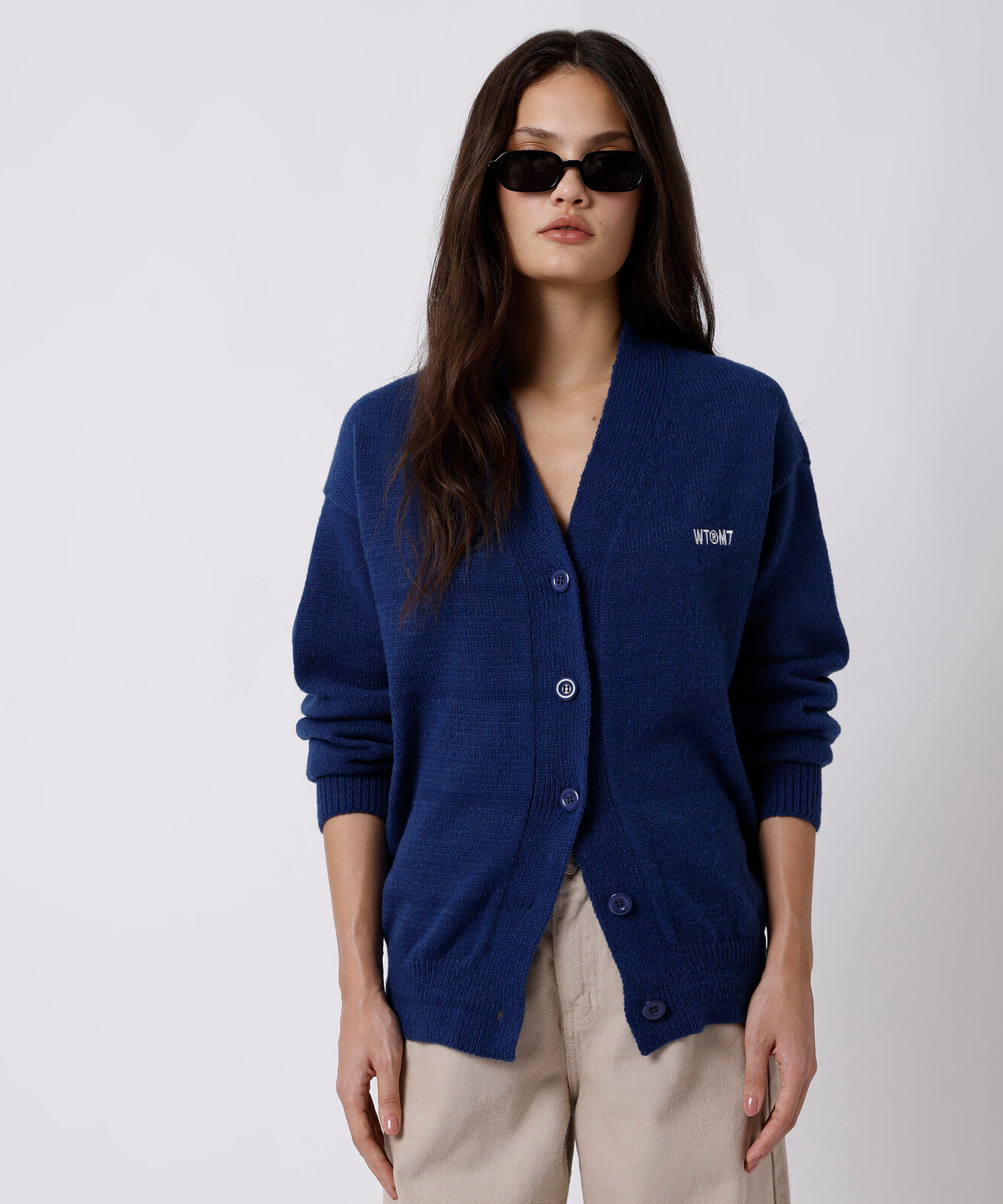 cardigan unissex de tricot mindset working title azul