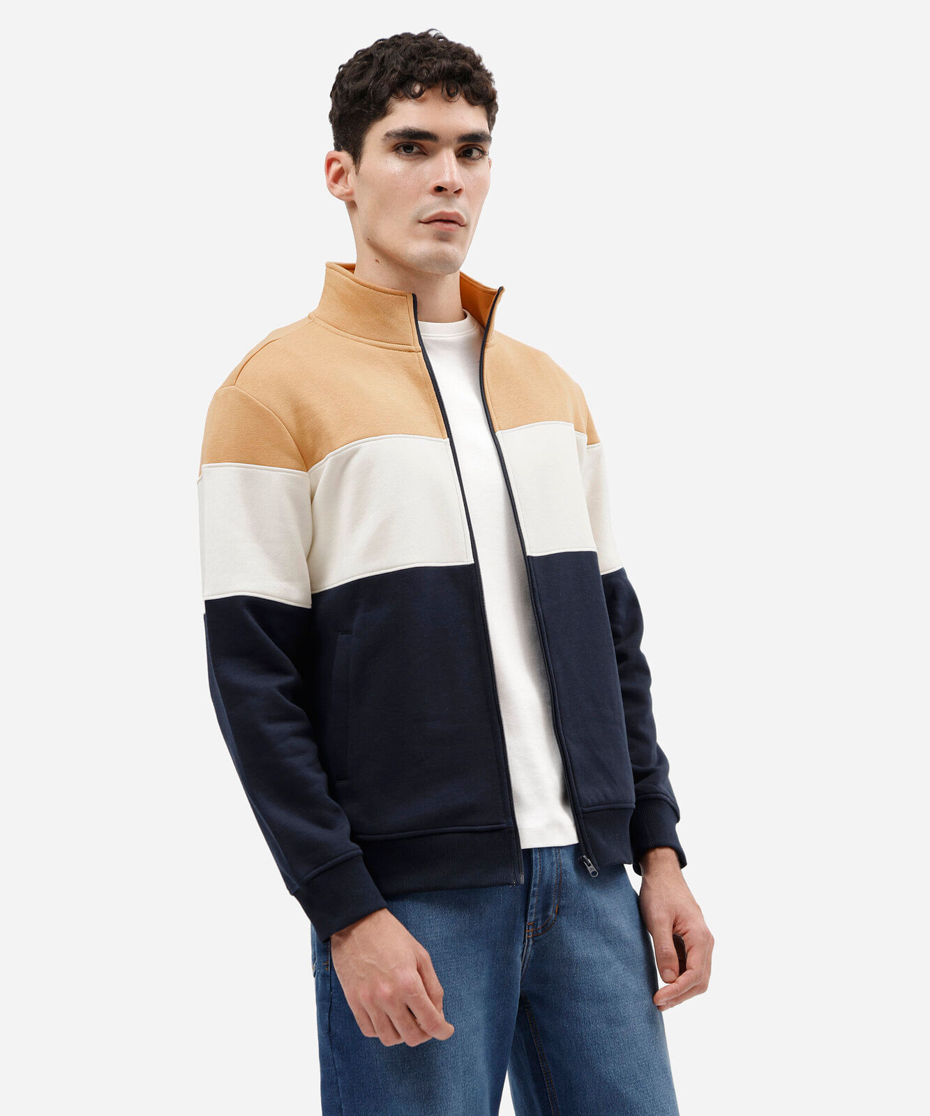 blusa de moletom comfort gola alta colorido