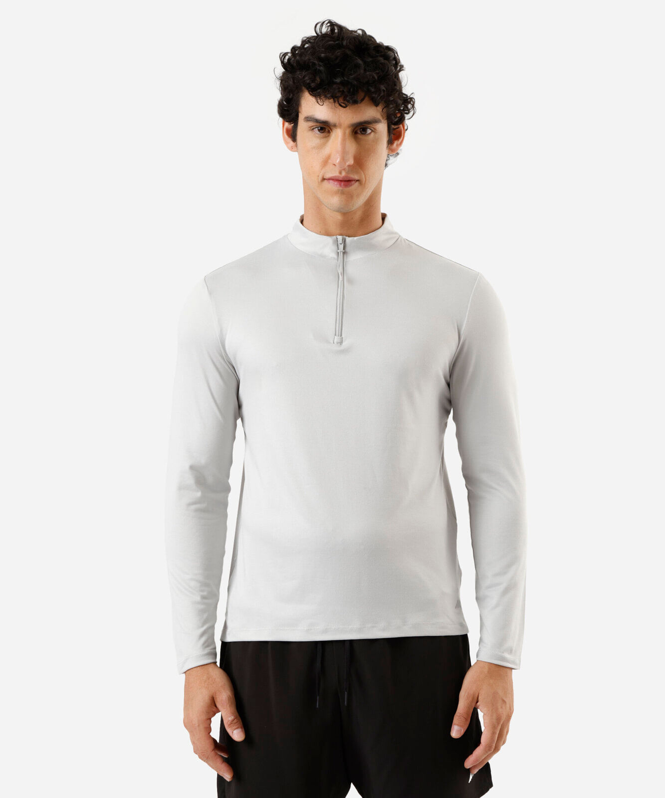 blusa masculina esportiva gola alta cinza