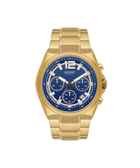 relógio masculino orient cronógrafo mgssc068 d2kx dourado UNICO