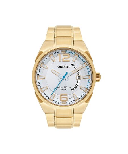 relógio masculino orient analógico calendário mgss1159 s2kx dourado UNICO