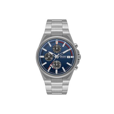 relógio masculino orient solartech cronógrafo mbssc299 d1sx prateado