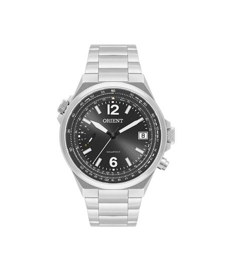 relógio masculino orient analógico calendário mbss1539 p2sx prateado UNICO