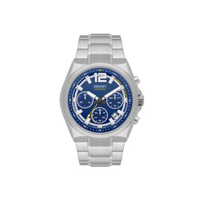 relógio masculino orient solartech cronógrafo mbssc281 d2sx prateado