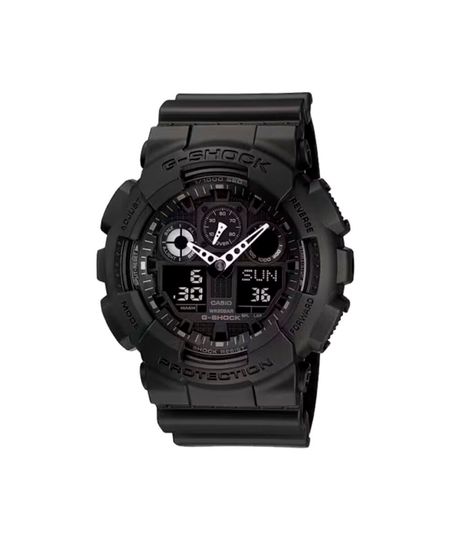 relógio masculino casio analógico digital ga 100 1a1dr preto UNICO