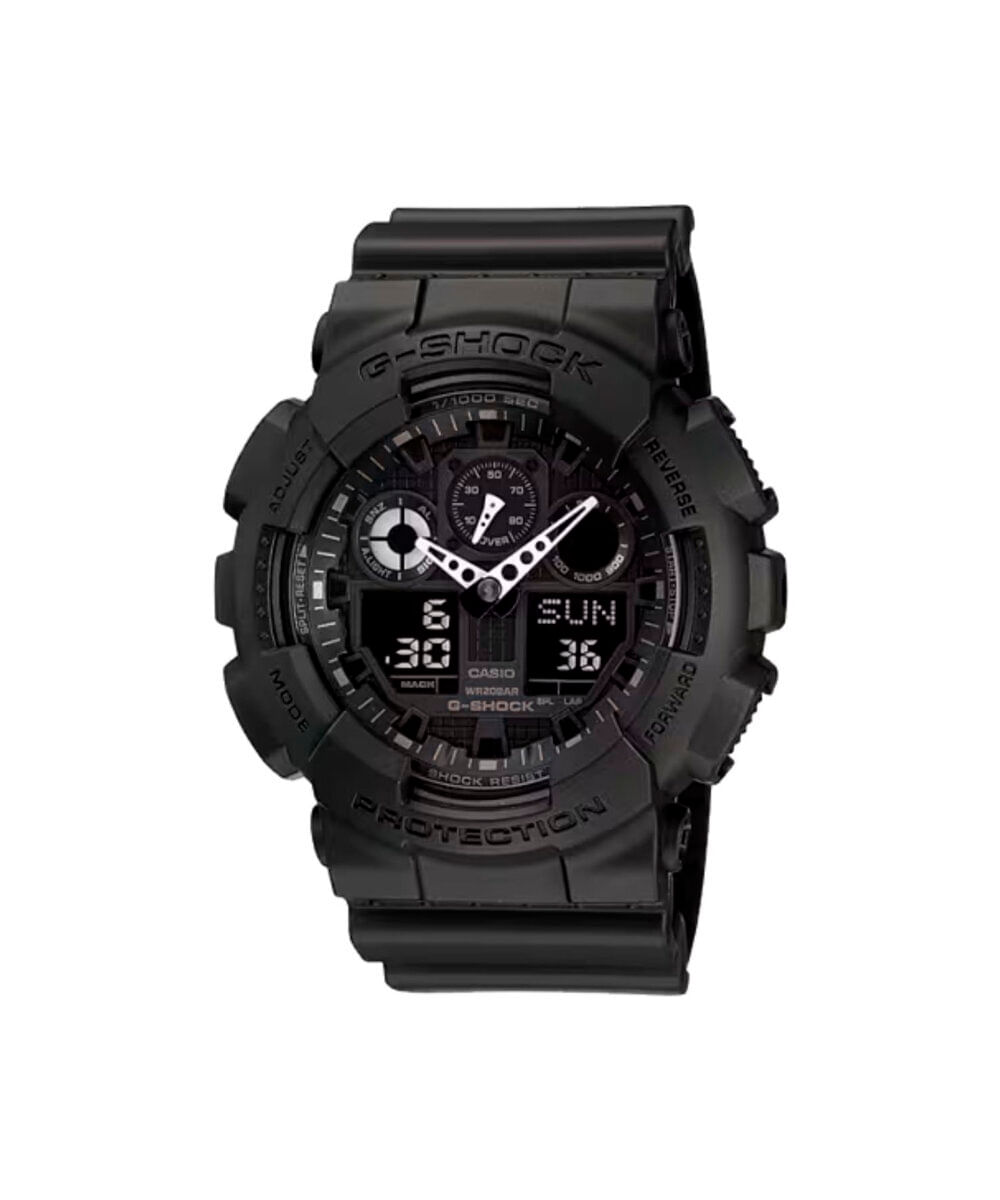 relógio masculino casio analógico digital ga 100 1a1dr preto