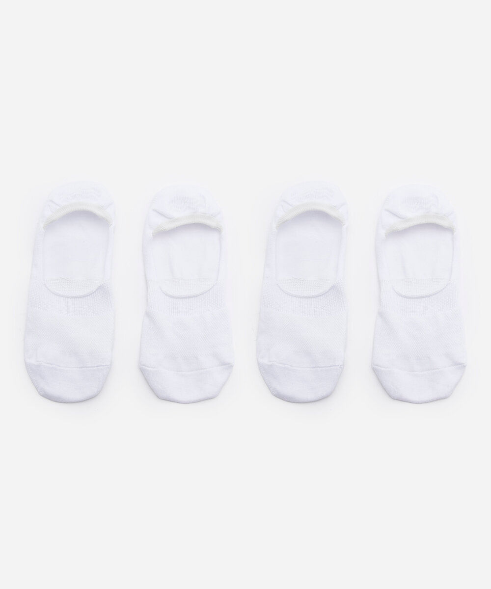 kit de 2 meias invisível branco