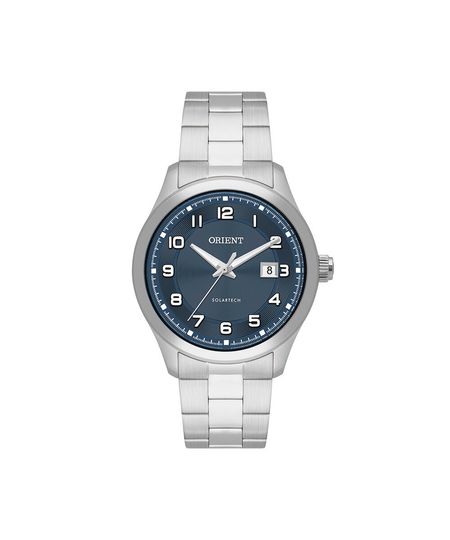 relógio masculino orient analógico calendário mbss1517 d2sx prateado UNICO