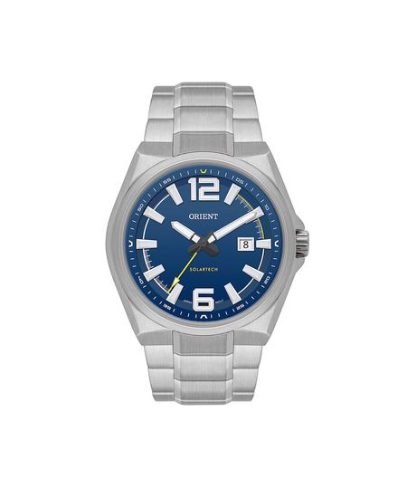 relógio masculino orient analógico calendário mbss1509 d2sx prateado UNICO