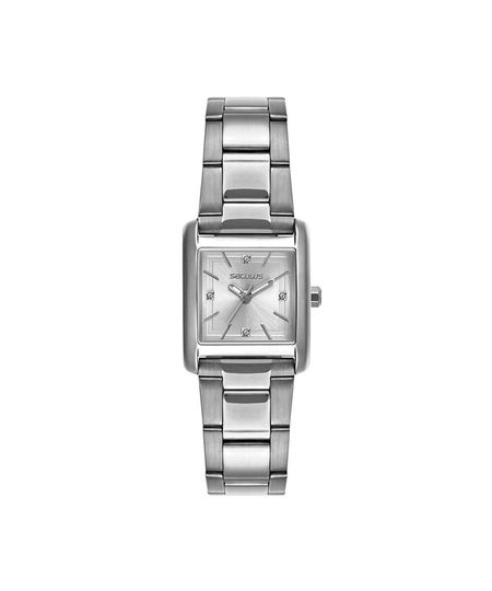 relógio feminino seculus analógico 23749l0svns2 prateado UNICO