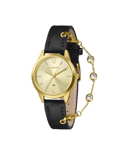kit relógio feminino lince analógico lrc4876l34 c2px dourado UNICO