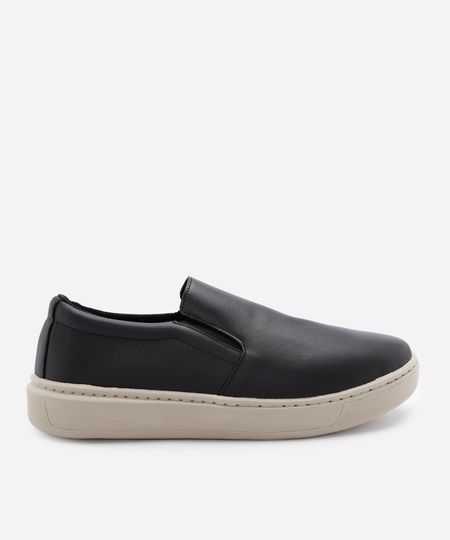 tênis casual slip on preto 42