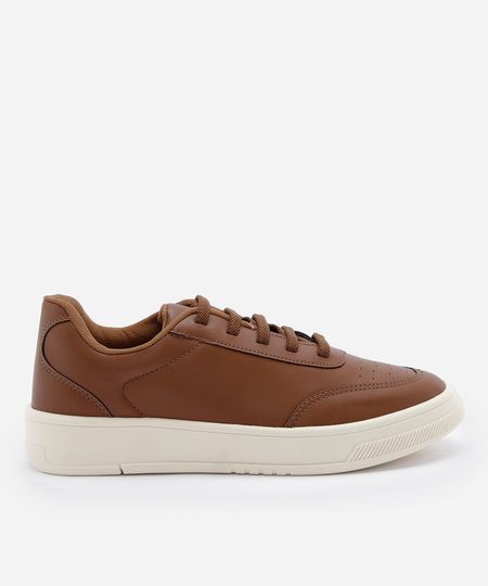 tênis casual masculino de napa marrom 39