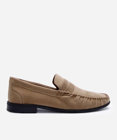 mocassim com recorte bege 40