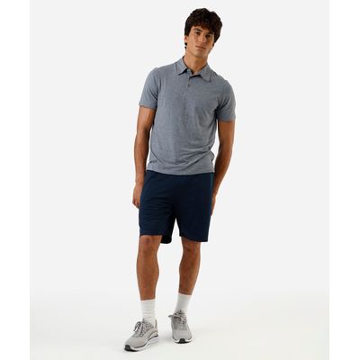 short masculino esportivo bolso com zíper azul