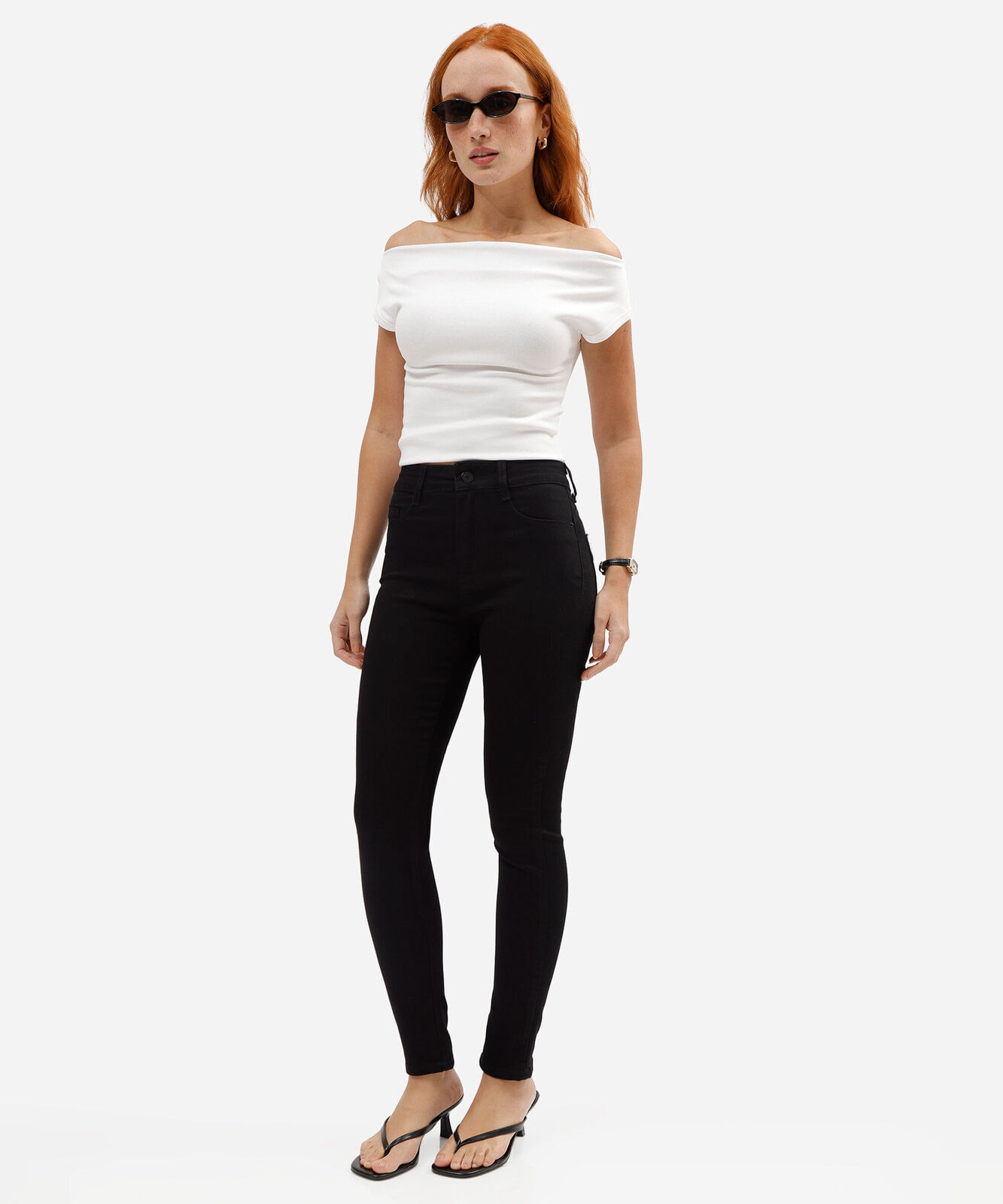calça skinny jeans lipo push up sawary preta