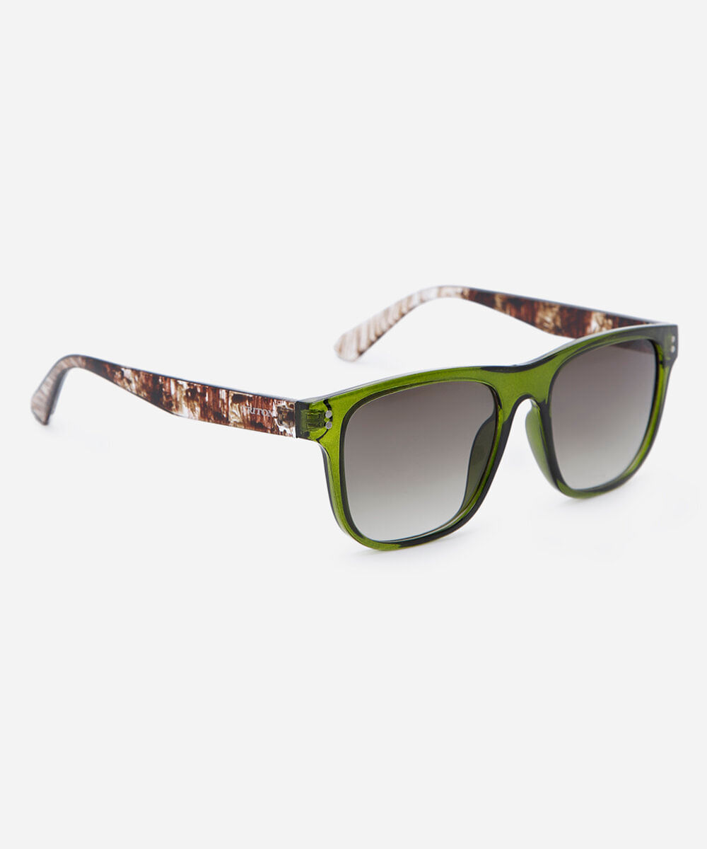 óculos de sol unissex quadrado de acetato triton verde
