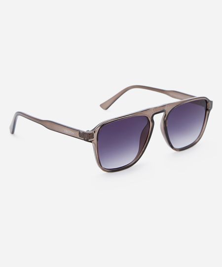 óculos de sol masculino quadrado de acetato triton cinza UNICO