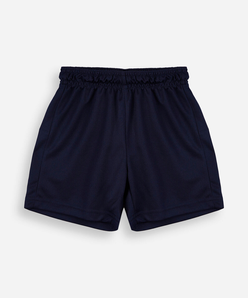 bermuda esportiva infantil masculina de malha creta azul