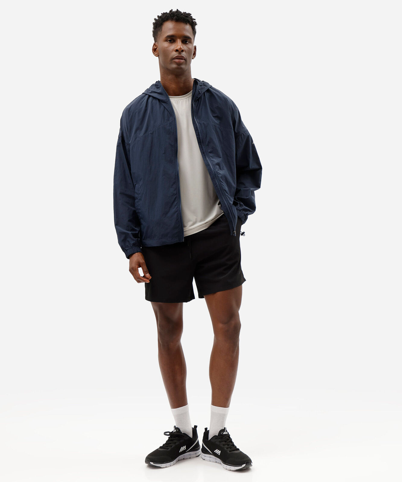 short esportivo masculino bolso com zíper preto