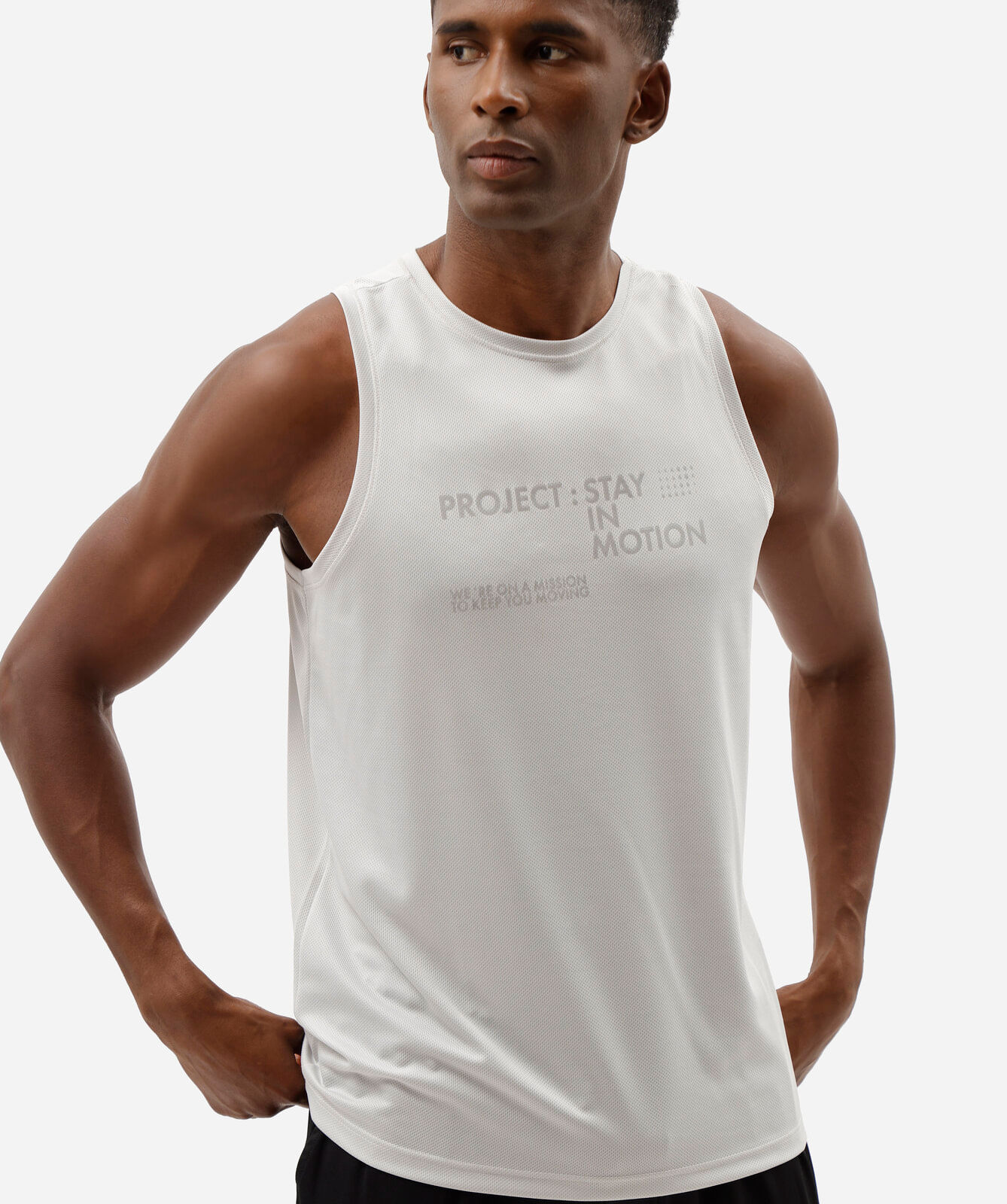 regata slim esportiva masculina estampada cinza