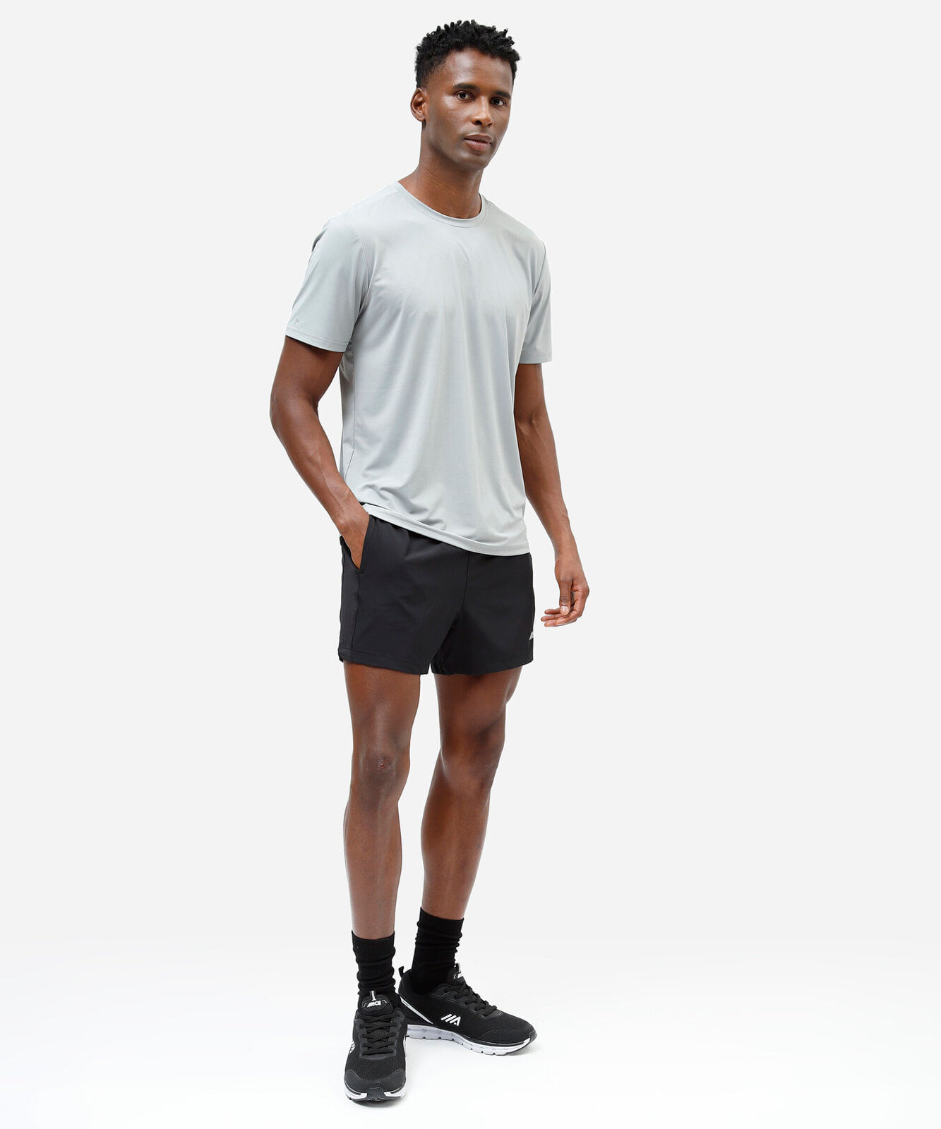 short running masculino esportivo preto