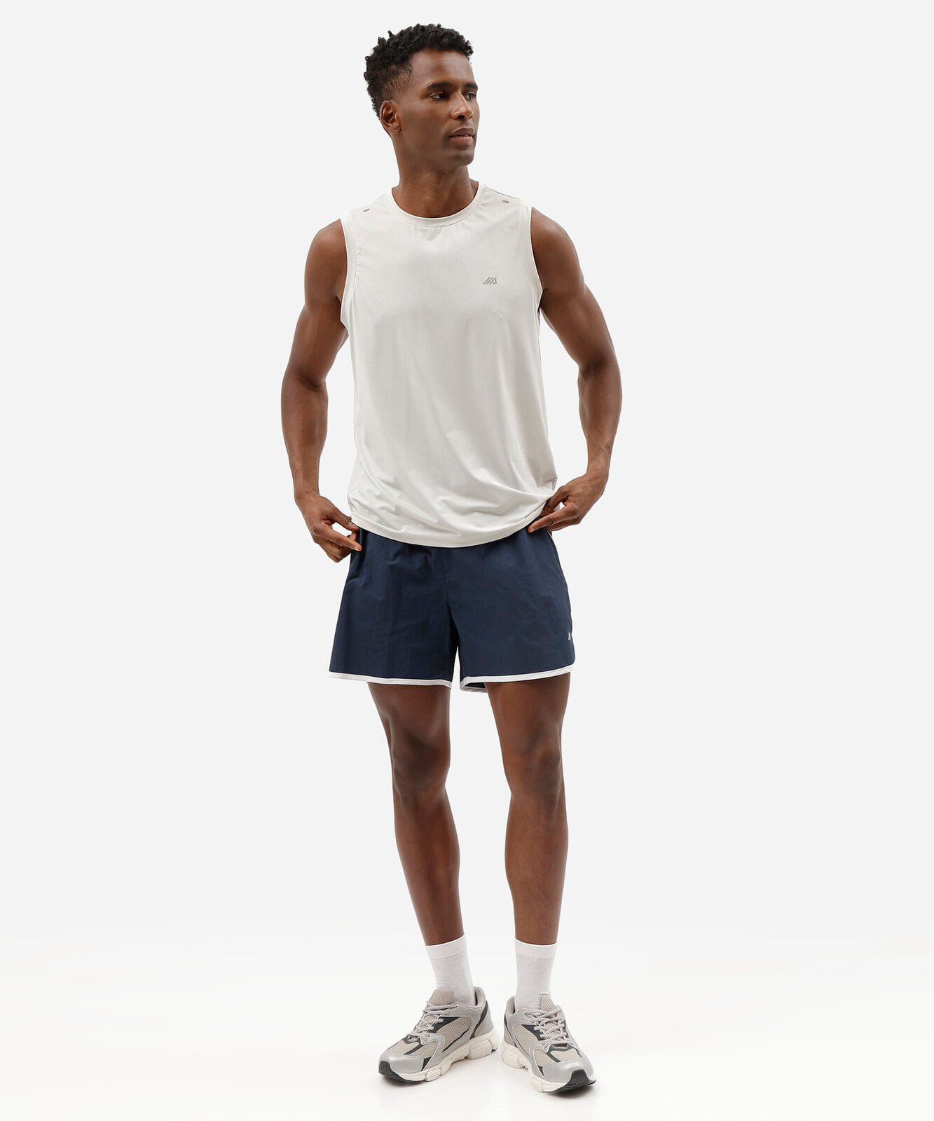 short esportivo masculino de poliamida azul