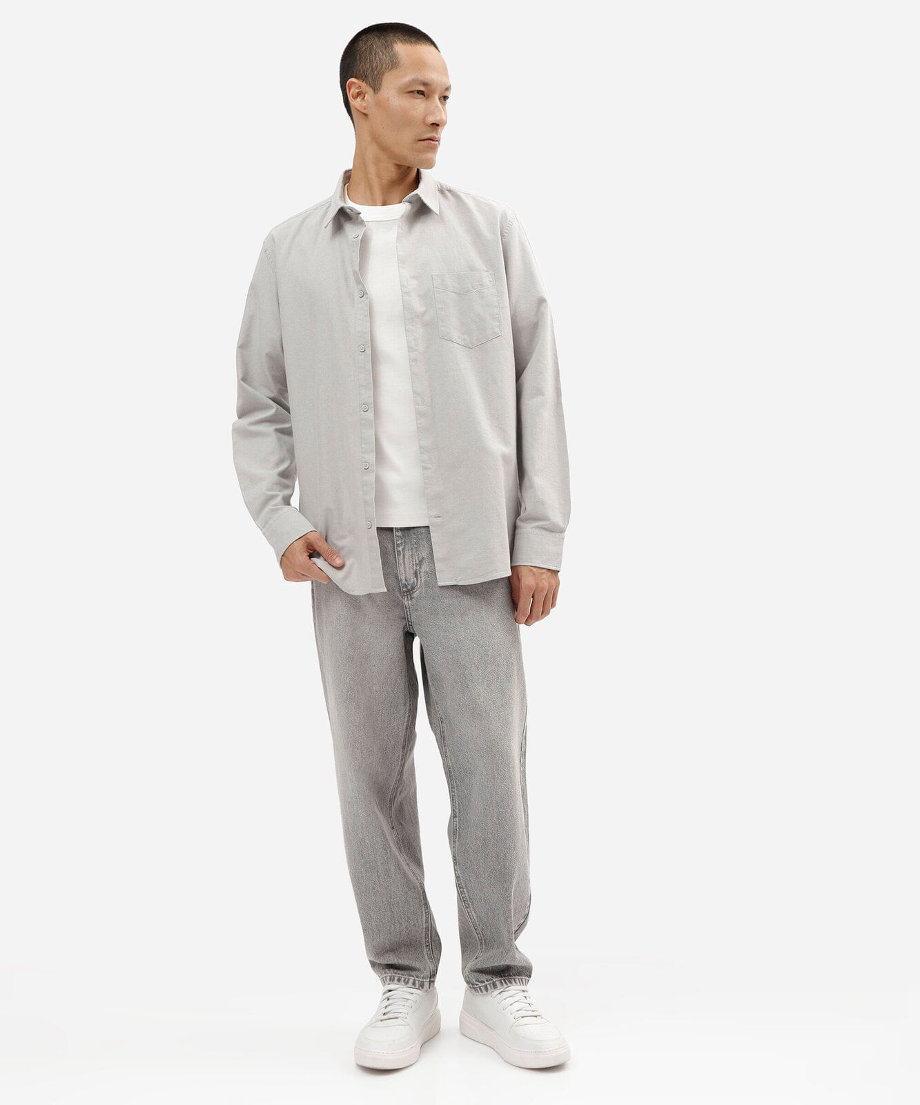 calça chino masculina jeans cinza