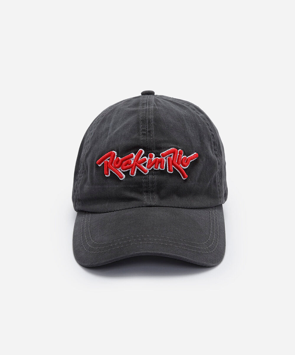 boné aba curva de sarja rock in rio cinza