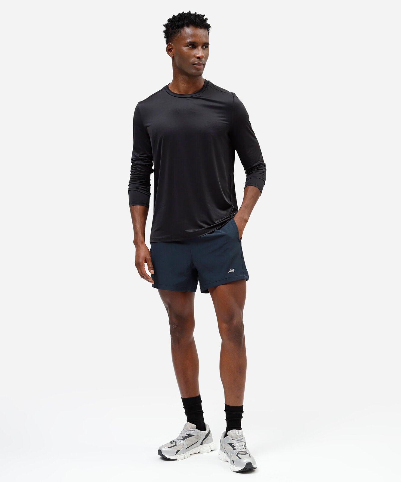 short running masculino esportivo azul