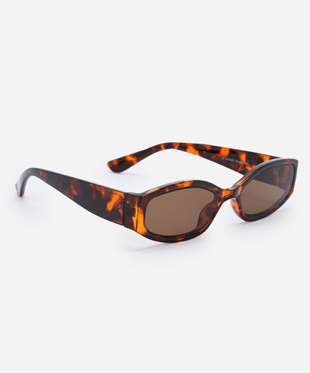 óculos de sol feminino quadrado de acetato tartaruga marrom UNICO