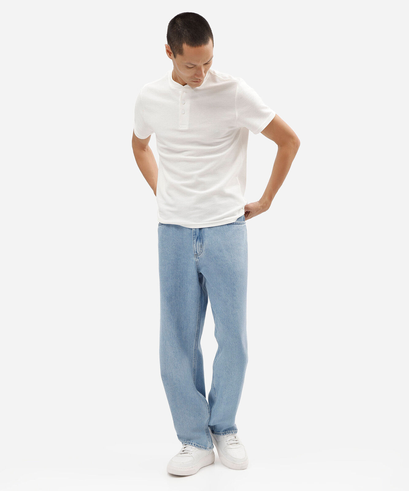 calça baggy masculina jeans azul