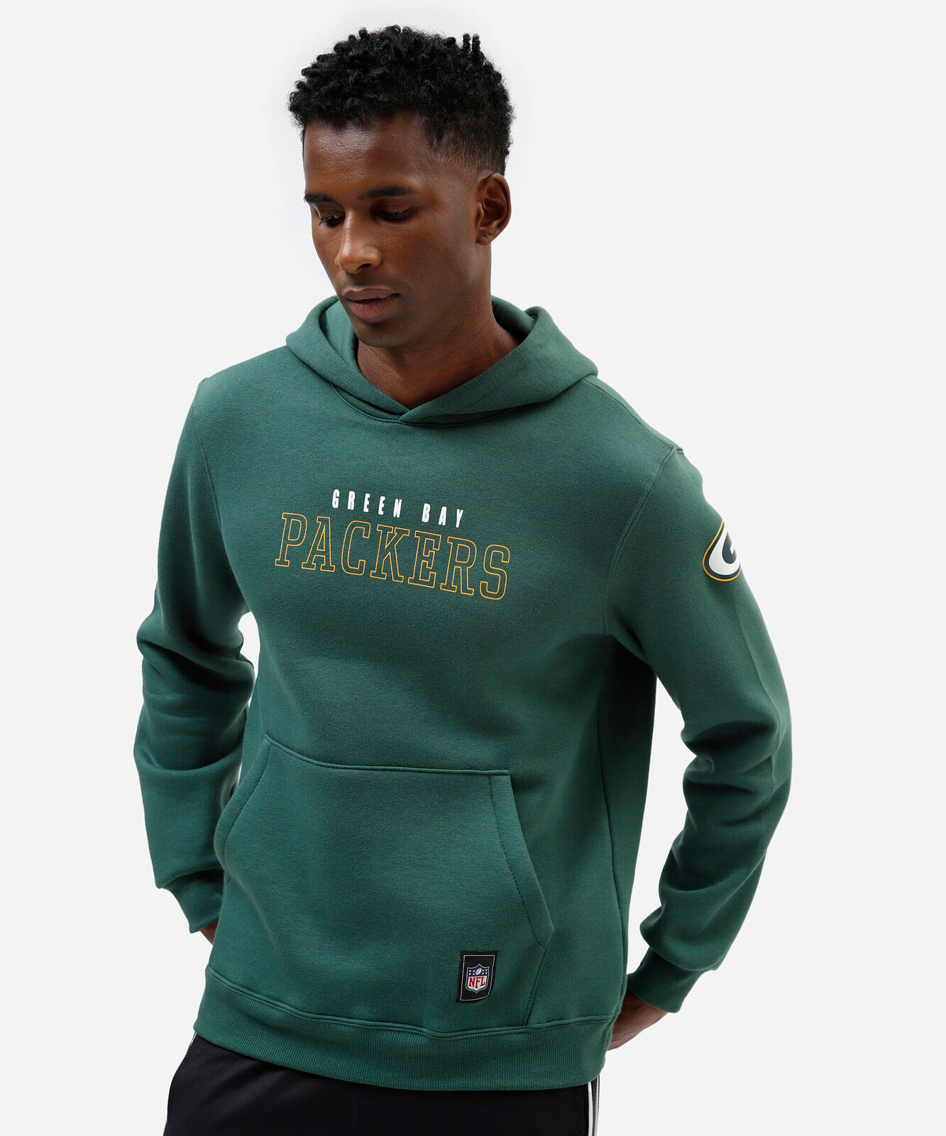 blusão esportivo masculino de moletom com capuz packers nfl verde