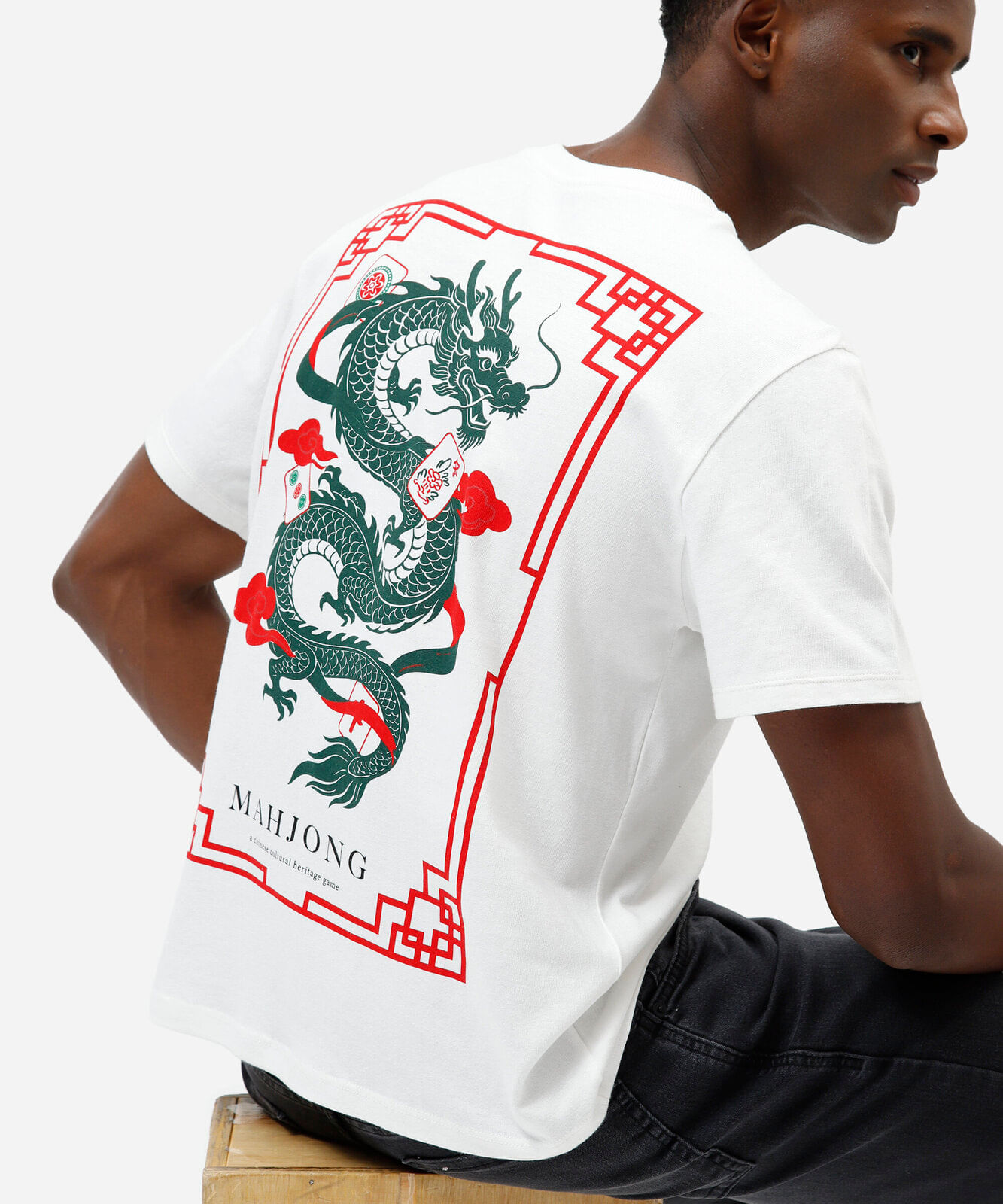 camiseta masculina de algodão manga curta estampada off white