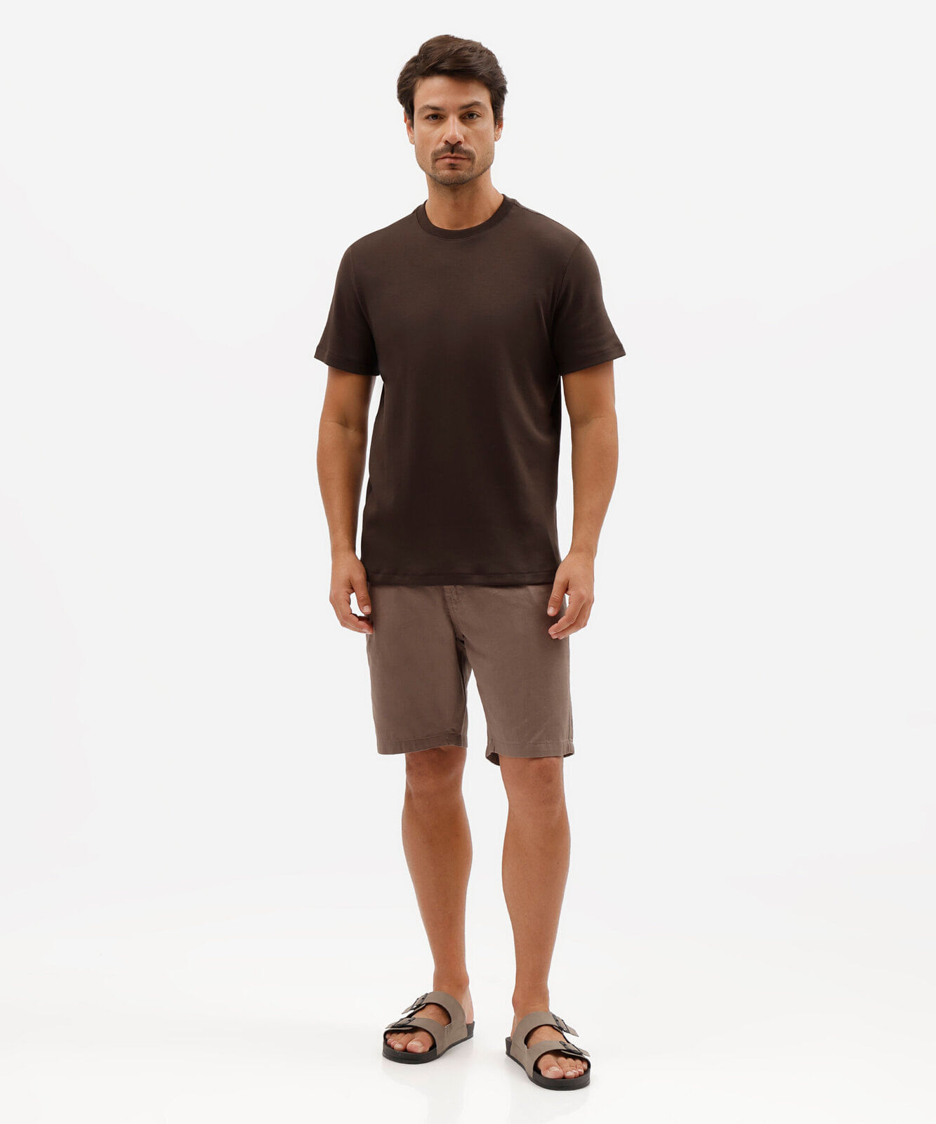 bermuda masculina com cordão bege