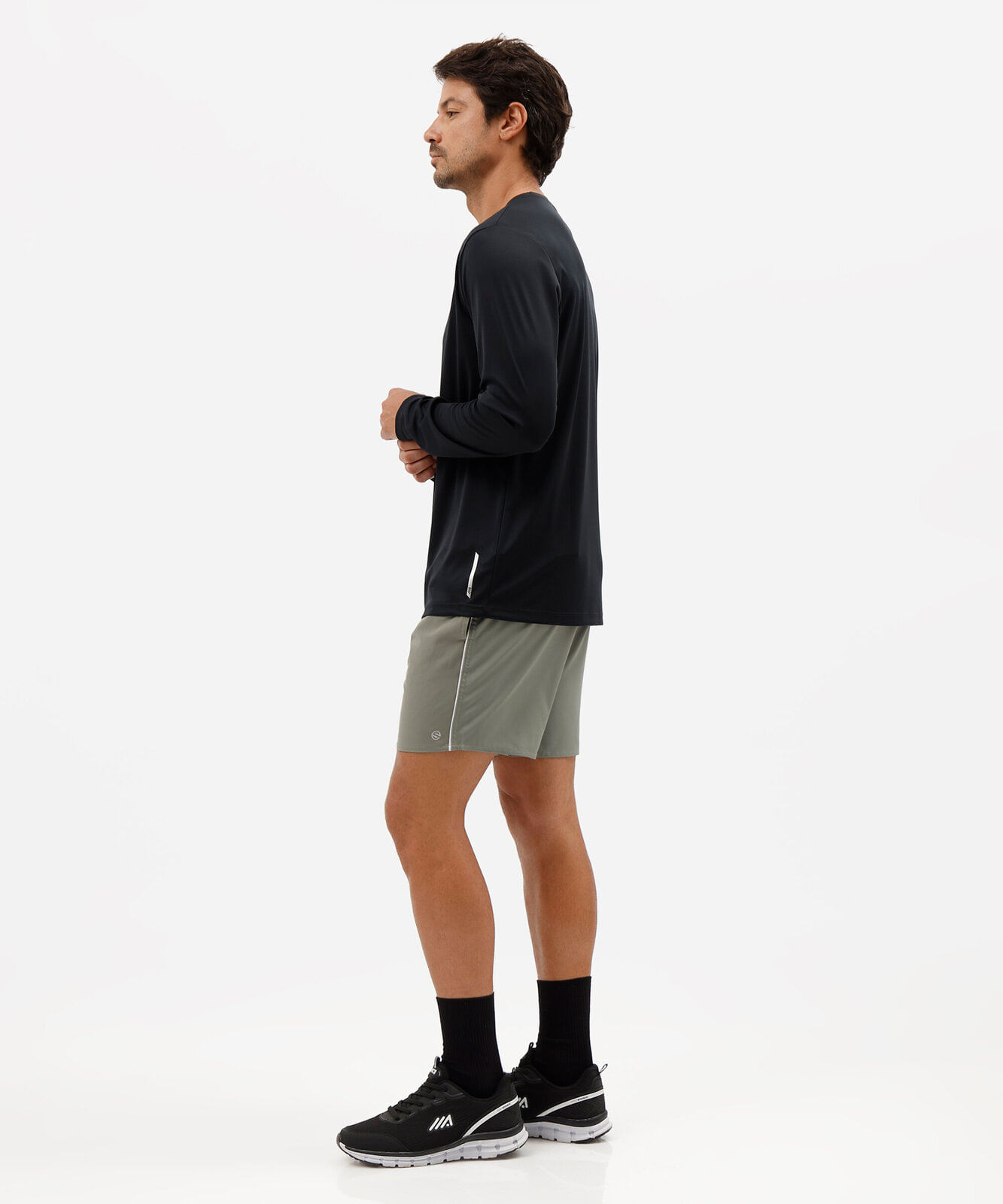 short esportivo masculino cós elástico verde