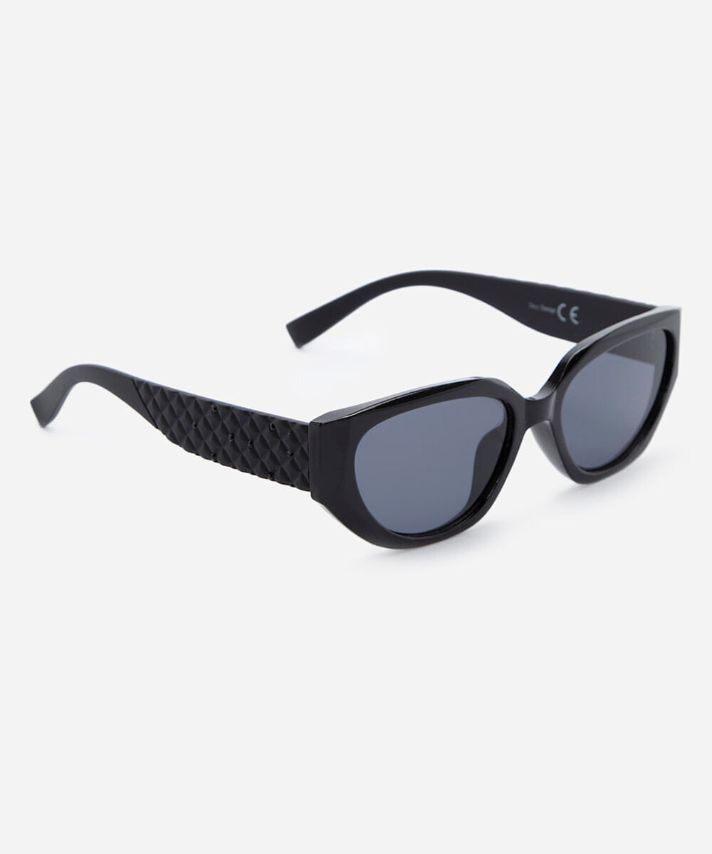 óculos de sol feminino gatinho de acetato preto
