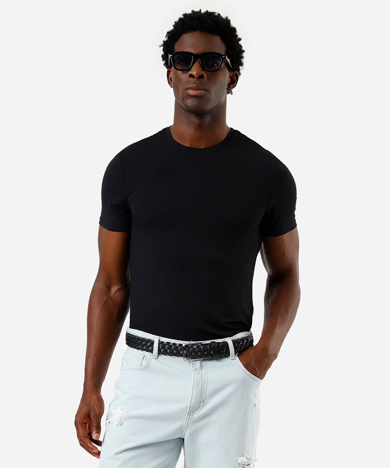 camiseta slim masculina AIRtech preto