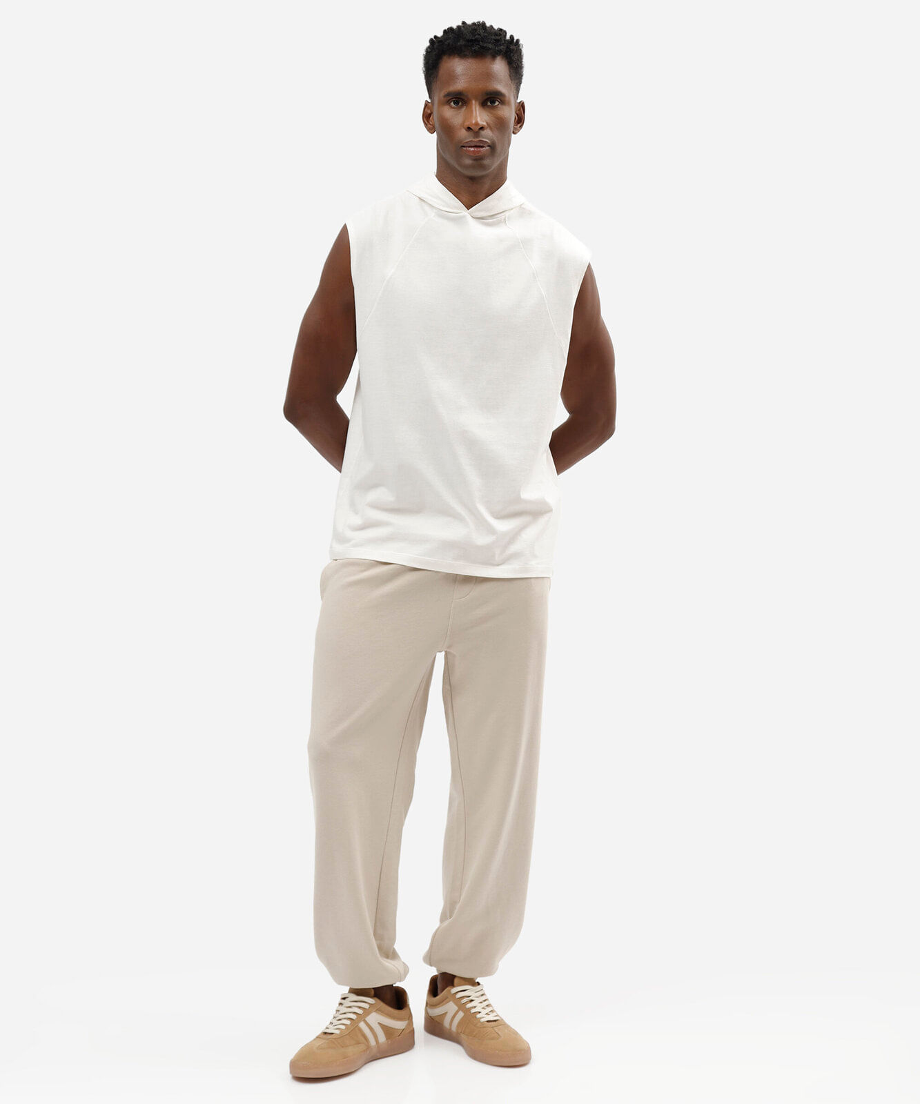 calça jogger masculina de moletom sem felpa cinza