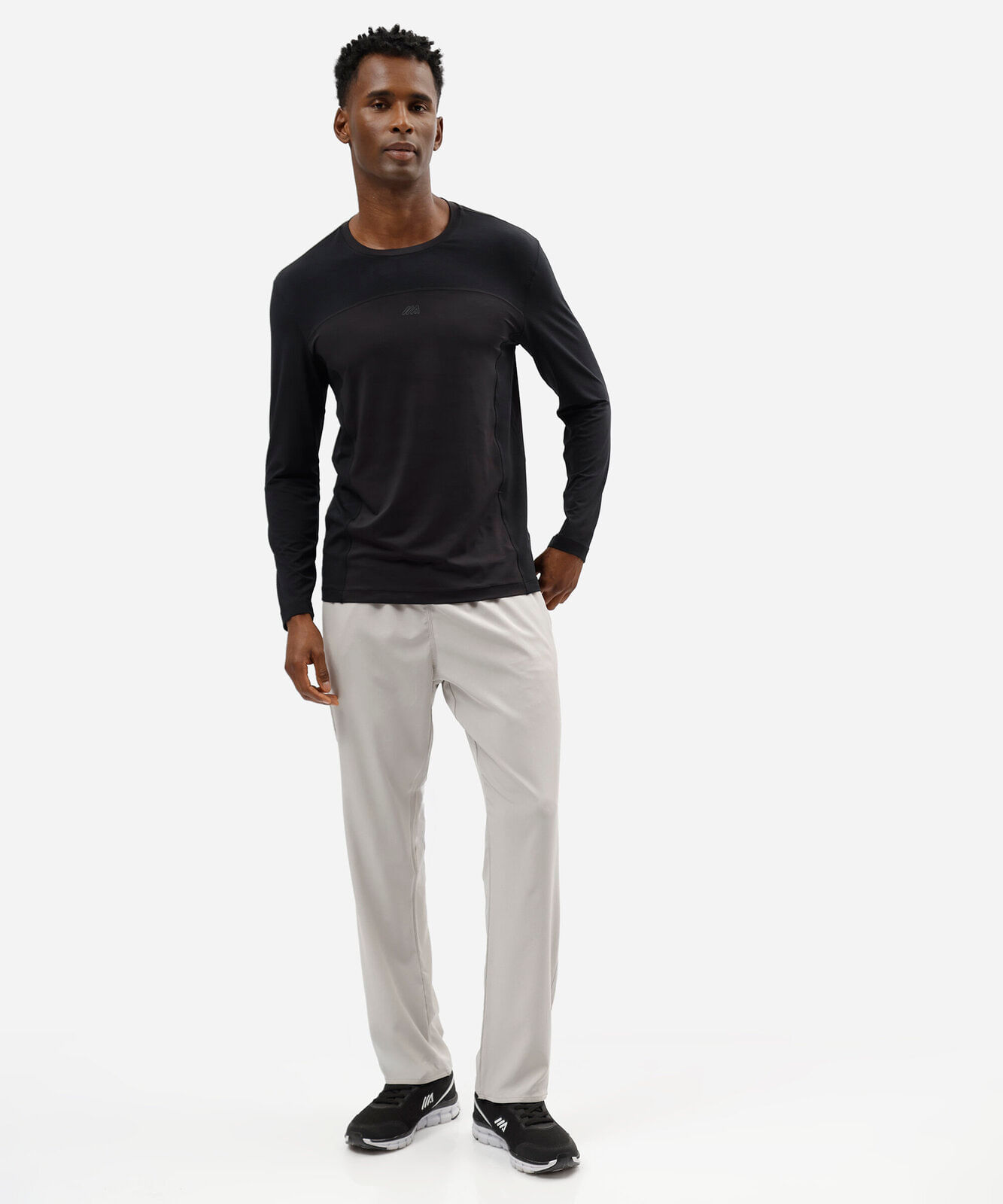 calça masculina esportiva com nervuras cinza