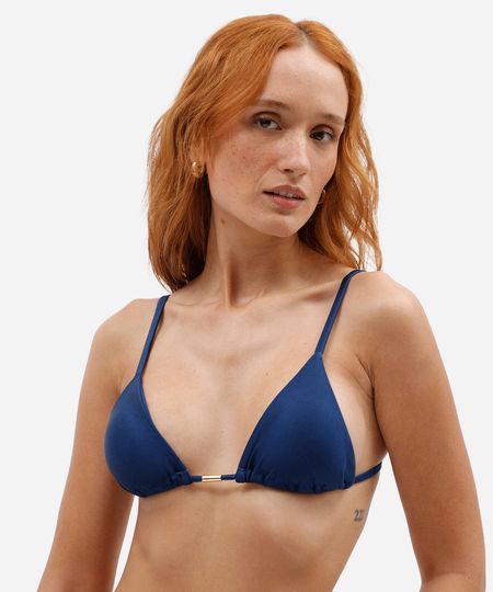 biquíni top cortininha feminino azul GG