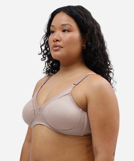 sutiã meia taça feminino plus size demillus bege 44