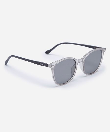óculos de sol masculino quadrado de acetato triton transparente UNICO