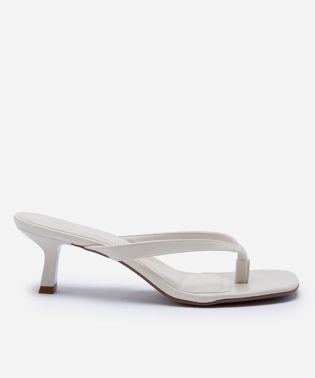 tamanco de dedo com salto taça e bico quadrado oneself off white 36