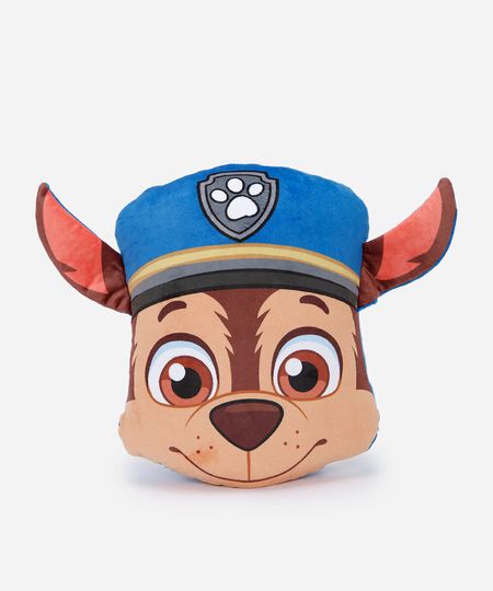 almofada infantil de pelúcia patrulha canina chase azul UNICO