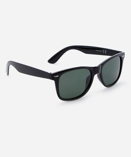 óculos de sol masculino quadrado de acetato preto UNICO