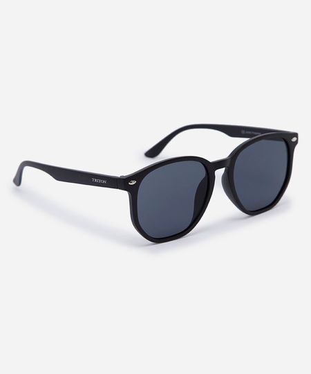 óculos de sol masculino quadrado de acetato triton preto UNICO